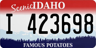 ID license plate I423698