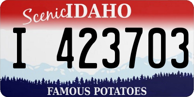 ID license plate I423703