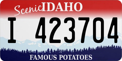 ID license plate I423704