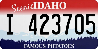ID license plate I423705