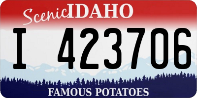 ID license plate I423706