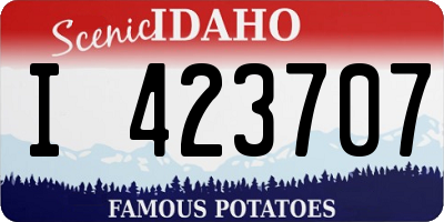 ID license plate I423707