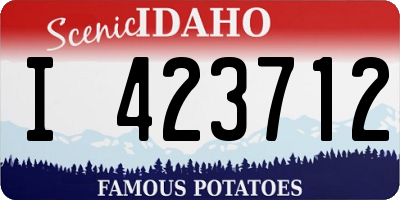 ID license plate I423712