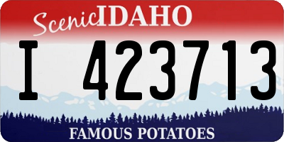 ID license plate I423713