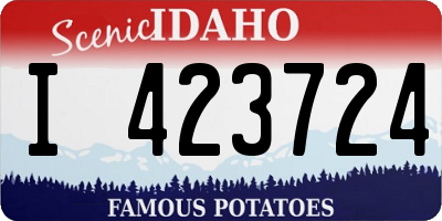 ID license plate I423724