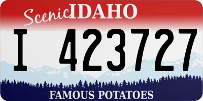 ID license plate I423727