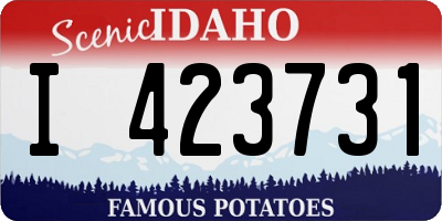 ID license plate I423731