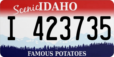 ID license plate I423735