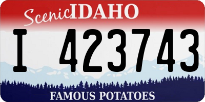 ID license plate I423743
