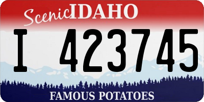 ID license plate I423745