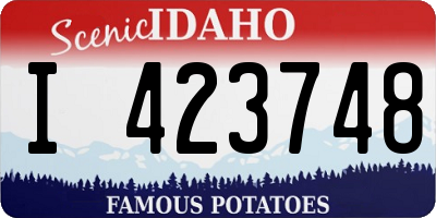 ID license plate I423748