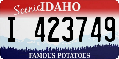 ID license plate I423749