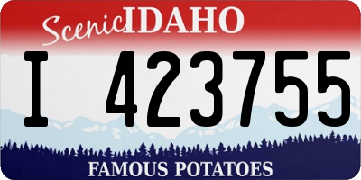ID license plate I423755