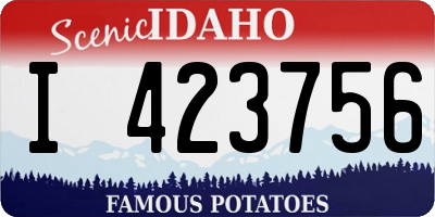 ID license plate I423756