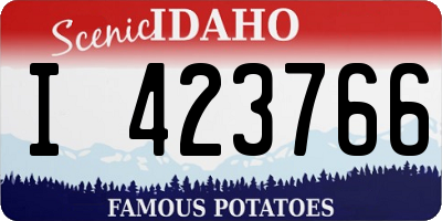 ID license plate I423766