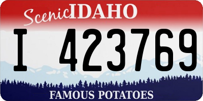 ID license plate I423769
