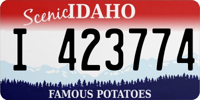 ID license plate I423774
