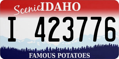 ID license plate I423776
