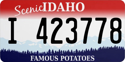ID license plate I423778