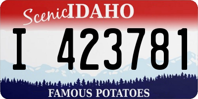 ID license plate I423781