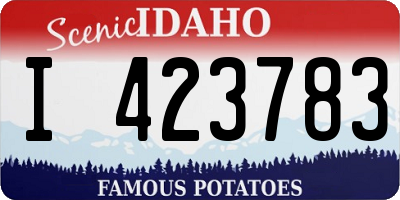 ID license plate I423783