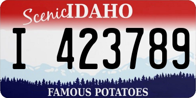 ID license plate I423789