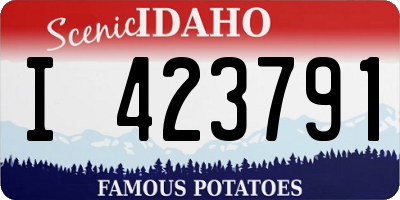 ID license plate I423791