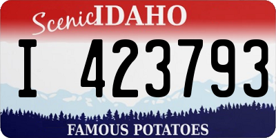 ID license plate I423793