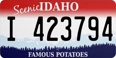 ID license plate I423794