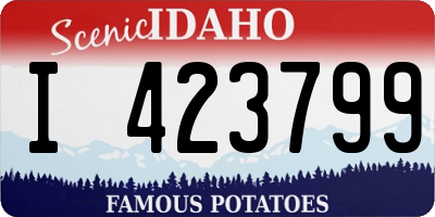 ID license plate I423799