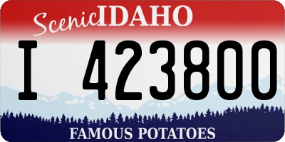 ID license plate I423800