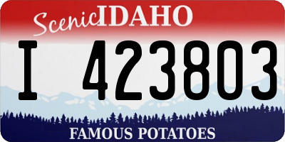 ID license plate I423803