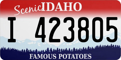 ID license plate I423805