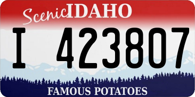 ID license plate I423807