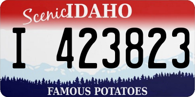ID license plate I423823