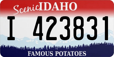 ID license plate I423831