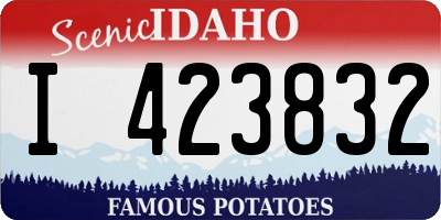 ID license plate I423832