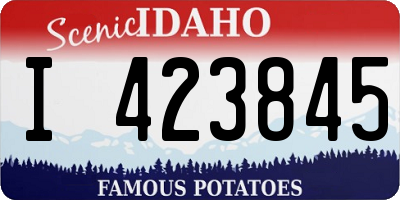 ID license plate I423845