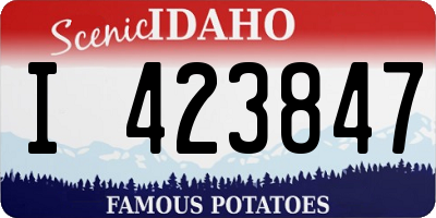 ID license plate I423847