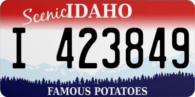 ID license plate I423849