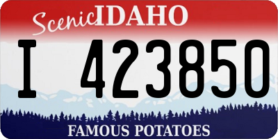 ID license plate I423850