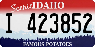 ID license plate I423852