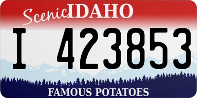 ID license plate I423853