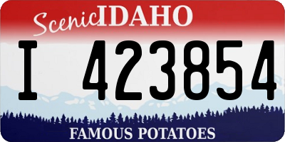 ID license plate I423854