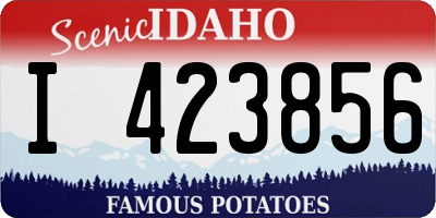 ID license plate I423856