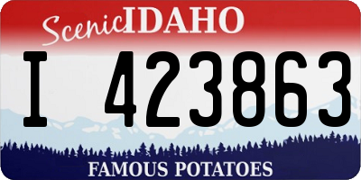 ID license plate I423863