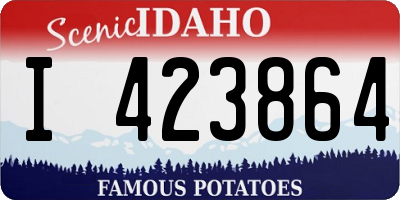 ID license plate I423864