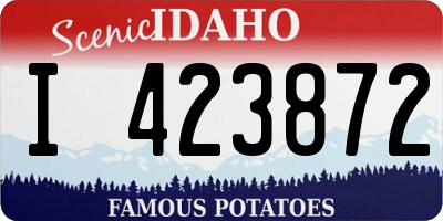 ID license plate I423872