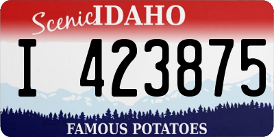 ID license plate I423875