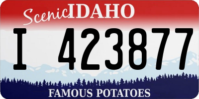 ID license plate I423877